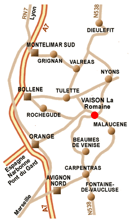 chambres d'h�tels ou d'h�tes dans vaison